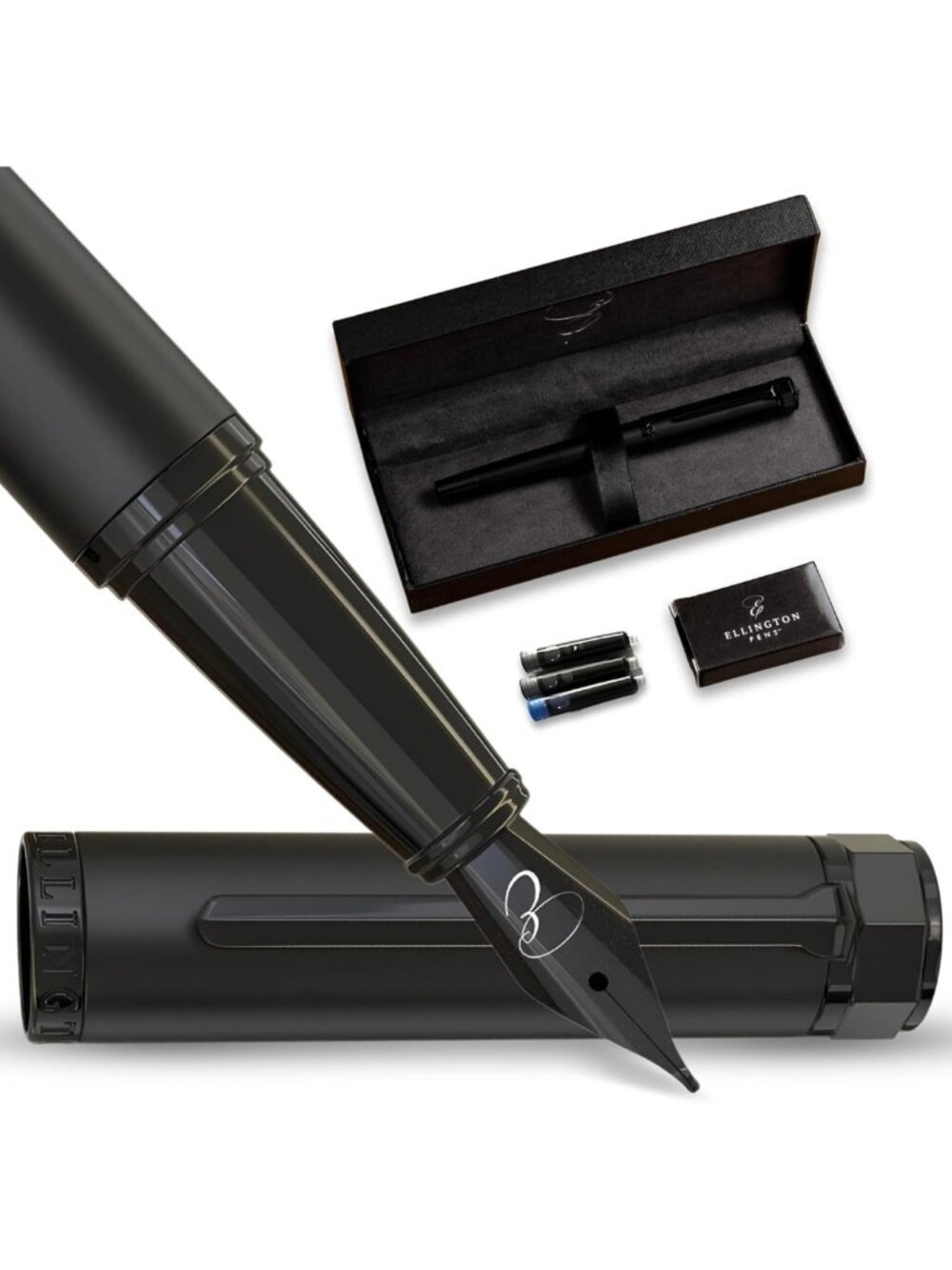 Elegant Refillable Fountain Pen Set with Gift Box - Perfect for Writing